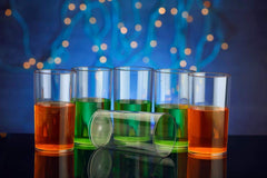 Kuber Industries 6 Pieces Unbreakable Stylish Transparent Water Glass/Juice Glass/Beer Glass/Wine Glass Plastic Glass Set 250 Ml (White)-KUBMART11422