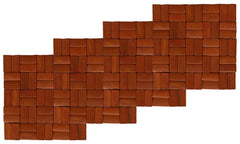 Kuber Industries 4 Pieces Bamboo Tea Coaster Set (Wooden)-CTKTC14521