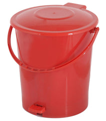 Kuber Industries Plastic Dustbin Garbage Bin with Handle, 10 Liters (Red) - CTKTC034643
