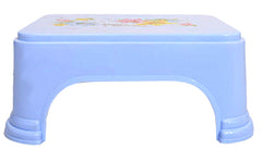 Kuber Industries Bathroom Stool|Plastic Stool for Bathroom|Anti-Slip with Strong Bearing|Blue