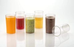 Kuber Industries 6 Pieces Unbreakable Stylish Transparent Water Glass/Juice Glass/Beer Glass/Wine Glass Plastic Glass Set 250 Ml (White)-KUBMART11422