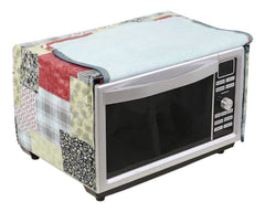 Heart Home PVC Multicheck Floral Print Microwave Oven Cover for Home & Kitchen 25 LTR. (Multicolour) 54HH4100.