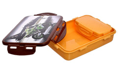 Kuber Industries Model-501 Unbreakable Plastic Large Airtight Leakproof Lunch Box/Tiffin (Brown)-KUBMART1315
