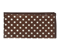 Heart Home PVC Dot Print Both Sided Bed Server Food Mat, Bedsheet Protector for Home 36"x36" (Brown) 54HH4339.