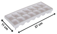 Heart Home Easy Release Ice Cube Tray Set - Durable Plastic Stackable Easy Twist 14 Cube Trays- Pack of 2 (White), Standard