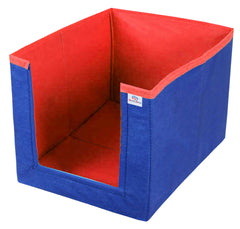 Heart Home Multiuses Non-Woven Closet Organizer With Handles (Red & Blue) -HS43HEARTH26527