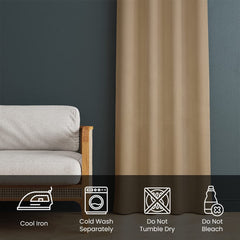 Kuber Industries 100% Room Darkening Black Out Curtain I 5 Feet Window Curtain I Insulated Heavy Polyester Solid Curtain|Drapes with 8 Eyelet for Home & Office (Light Chocolate)