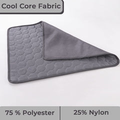 Kuber Industries Rectangular Dog & Cat Bed|Premium Cool Ice Silk with Polyester with Bottom Mesh|Multi-Utility Self-Cooling Pad for Dog & Cat|Light-Weight & Durable Dog Bed|ZQCJ001DG-L|Dark Grey