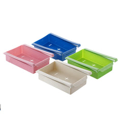 Kuber Industries 4 Pieces Plastic Refrigerator Storage Fridge Racks Tray Selves Shelf (Multicolour) - CTKTC030726