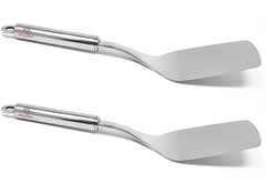 Heart Home Stainless Steel Spatula-Pack of 2 (Silver)