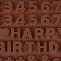 Kuber Industries Chocolate Mould | Silicone Cookies Mould Cake | Chocolate Cookies Tray | Numerical Chocolate Mould Tray | Non-Stick Cookies Moulds | Candy Mold | Brown