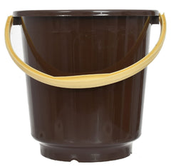 Kuber Industries Multipurposes Plastic Bucket for Bathing Home Cleaning & Storage Purpose, 16Ltr.- Pack of 2(Brown)-47KM01207