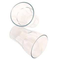 Kuber Industries Stylish Design Plastic 24 Pieces Unbreakable Drinking Water Glass Set 200 Ml (Transparent)-CTKTC14018