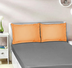 Heart Home Breathable & Soft Cotton Pillow Cover for Sofa, Couch, Bed - 29x20 Inch, Set of 4 (Beige) 52HH4043