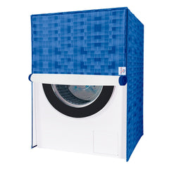 Heart Home Washing Machine Cover | Shelf Check Washing Machine Cover | Soft PVC | Front Load Washing Machine Cover | Blue
