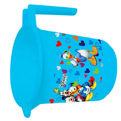 Kuber Industries Disney Team Mickey Print 2 Pieces Unbreakable Virgin Plastic Bathroom Bucket with Mug Set- Blue, (1 Pc 16 LTR Bucket & 1 Pc 500 ML Mug) -HS_35_KUBMARTS17489