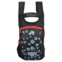 Kuber Industries Polyester Waterproof Disney Mickey Mouse Face Print Backpack|Sturdy School Bag For Kids (Black)