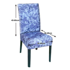 Heart Home Camouflage Printed Elastic Stretchable Polyster Chair Cover for Home, Office, Hotels, Wedding Banquet (Blue)-50HH0959