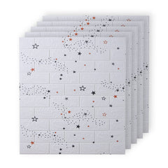 Kuber Industries Foam Brick Pattern 3D Wallpaper for Walls | Soft PE Foam | Easy to Peel, Stick & Remove DIY Wallpaper | Suitable on All Walls | Pack of 5 Sheets, 70 cm X 70 cm