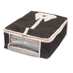 Heart Home Non Woven Shirt Cover Set of 3 Pcs,Black CTHH11836