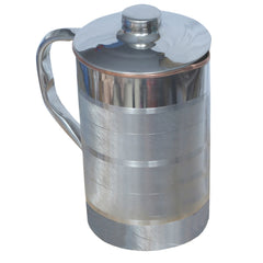 Kuber Industries Stainless Steel Jug, 2.5 Litre, Silver,Standard,Jugcopper02