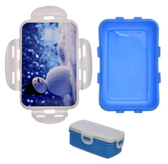 Kuber Industries Model-401 Unbreakable Plastic Medium Airtight Leakproof Lunch Box/Tiffin (Blue)-KUBMART1299,Standard