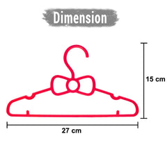 Kuber Industries Children's Mizano Plastic Hangers, Kids Hangers Ideal For Everyday Standard Use, Baby Hangers Kids (Green & Pink, 10 Pack)-KUBMART15061