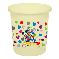 Kuber Industries Disney Team Mickey Print Plastic Garbage Waste Dustbin/Recycling Bin for Home, Office, Factory, 5 Liters (Cream) -HS_35_KUBMARTS17321