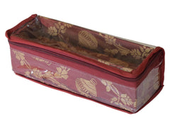 Kuber Industries Multipurpose Matka Pattern Laminated 1 Rod Bangle Box/Organizer/Case With Tranasparent Top - Pack of 2 (Maroon)-47KM0459