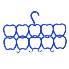 Kuber Industries 10 -Circle 2 Pieces Plastic Heart Design Hanger for Scarf, Shawl, Tie, Belt, Closet Accessory Wardrobe Organizer (Multicolour) - CTKTC030775