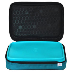 Heart Home Plastic Compact Lunch Box with 2 Containers & Cover (Green)-50HH01221