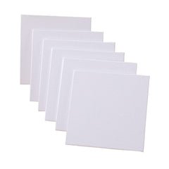 Kuber Industries Blank Cotton Canvas Boards for Painting|Canvas Sheets for Acrylic Painting|Art Panels for Oil & Watercolor Paint|"10x10" CM Pack of 6 (White)