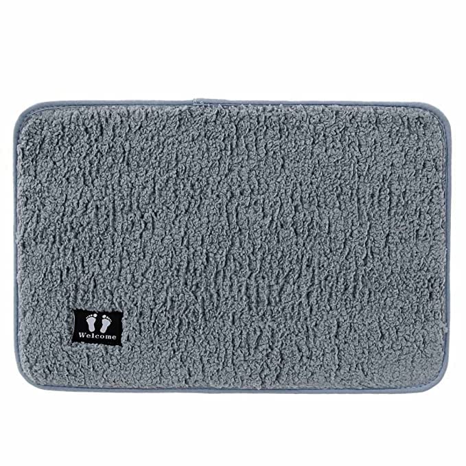 Kuber Industries Floor |Stylish Door Mat|Durable & Easy to Maintain|Multi-Utility Floor for Living Room,Bedroom,Bathroom,Kitchen,Entrances|40 x 60 cm,Grey, Pack of 10