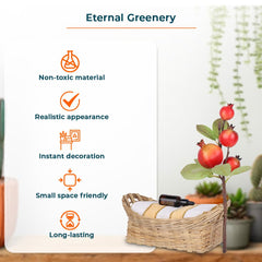 Kuber Industries Artificial Flowers for Home Décor|Natural Looking Indoor Fake Flowers for Vase|Artificial Flowers for Decoration|Without Basket (Peach)