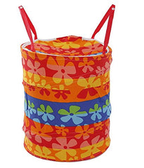 Kuber Industries Big Round Cloth Foldable Laundry Basket Bag, Volume:-40L,Multi Color, Standard (CTKTCVA20)