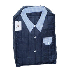 Kuber Industries 2 Piece Cotton Shirt and Trouser Cover, Blue