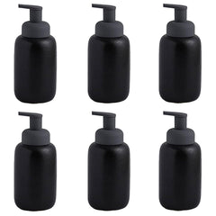 Kuber Industries Liquid Soap Dispenser | Handwash Soap Dispenser | Soap Dispenser for Wash Basin | Shampoo Dispenser Bottle | Bathroom Dispenser Bottle | Pack of 6 | JY00012 | 400 ml | Black