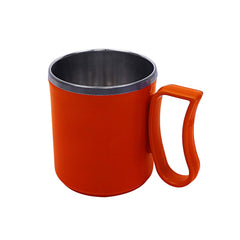 Kuber Industries 12 Pieces Stainless Steel Designer Coffee Mug 250 ML (Orange & Purple)-CTKTC21663