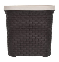 Kuber Industries Multiuses Plastic Open Dustbin For Home, Kitchen, Office, Bathroom, 7 Litre- Pack of 2 (Brown)-47KM0718