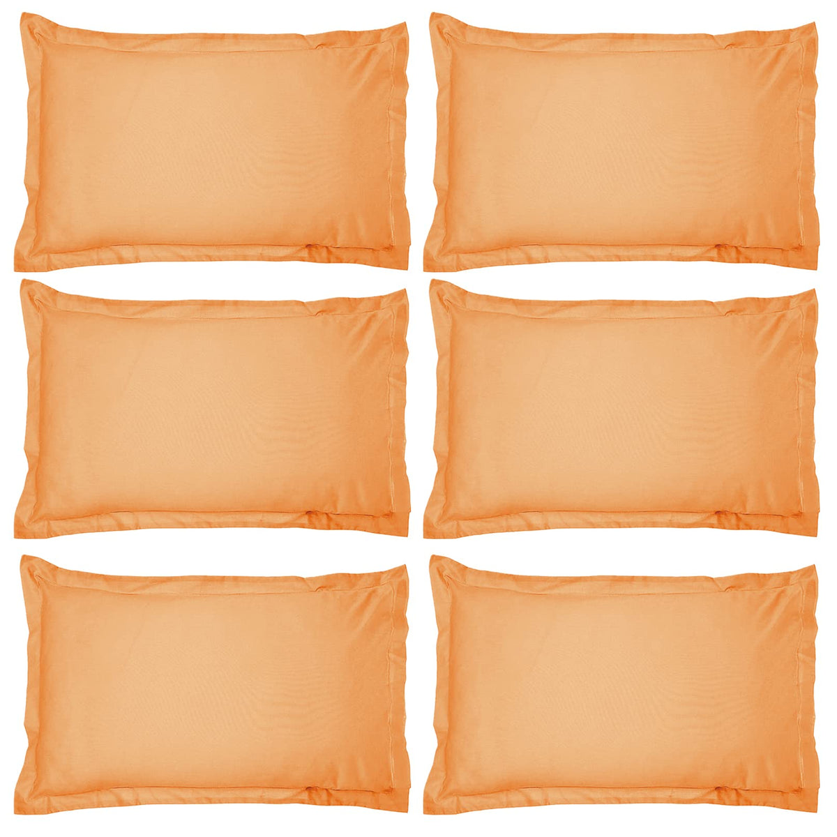 Kuber Industries Breathable & Soft Cotton Pillow Cover for Sofa, Couch, Bed - 29x20 Inch, Set of 6 (Beige)