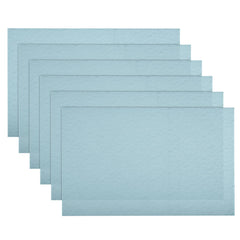 Kuber Industries Fridge Mats|PVC Floral Embossed Refrigerator Drawer Mat|Waterproof & Stain Resistant Fridge Mat Perfect for Home & Kitchen|Set of 6 (Blue)