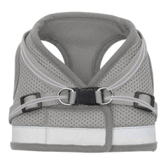 Homestic Reflective Dog Harness with Adjustable Leash|Breathable Polyester Mesh Fabric |Small Size|HT-844|Comfortable No-Pull Grip|Quick Release Buckles|Easy On - Easy Off Harness|Grey