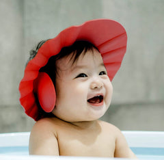 Heart Home Rubber Kids Adjustable Shower Cap For Wash Hair Pack of 2 (Maroon)