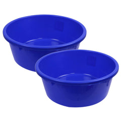 Kuber Industries 2 Pieces Unbreakable Multipurpose Bath Tub 40 LTR (Blue) -CTKTC25003
