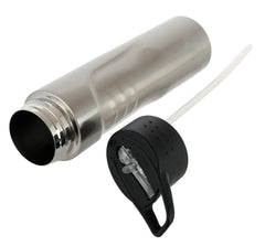 Heart Home Stainless Steel BPA Free Drinking Bottle, Leakproof Gym Bottle, Ideal for Sports, Bike, Running, Hiking With Lid Sipper, 700ml (Silver)