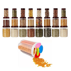 Kuber Industries Container Set Combo | 4 in 1 Air Tight Storage Container (2500ml) and Kitchen Containers Set of 24 (200ml, 500ml and 1000ml) | For Food Grain & Fridge Storage | Leak Roof, BPA Free Food Kitchen Organizer