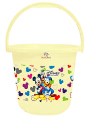 Heart Home Disney Team Mickey Print Multipurpose Plastic Bucket ,16 LTR (Cream) -HS_35_HEARTHS17384