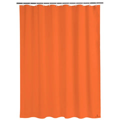 Kuber Industries 2 Pieces Solid 100% PEVA Shower Curtain,Bathroom Curtain, 70 inch x 80 inch, Green & Orange-KUBMART11561