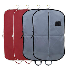 Kuber Industries 4 Pieces Foldable Non Woven Men's Coat Blazer Suit Cover (Grey & Maroon) -CTKTC041712