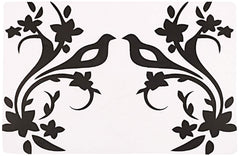 Kuber Industries Birds Design 4 Pieces PVC Refrigerator/Fridge Multipurpose Drawer Mat Set(White)-CTKTC32451